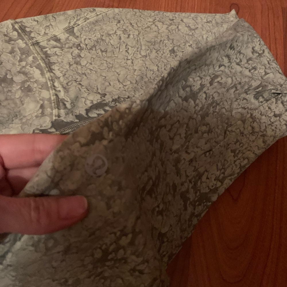 Green Patterned Leggings Lululemon size 2